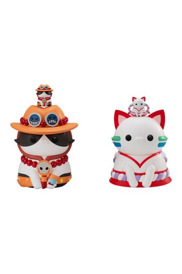 One Piece Mega Cat Project Nyanto! The Big Nyan Piece Series Trading Figure Portgas D. Ace 10 cm