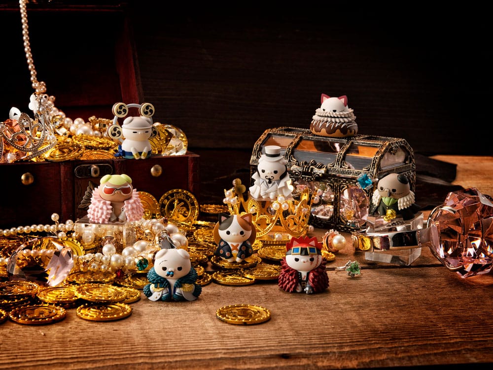 One Piece Mega Cat Project Trading Figure 8-Pack NyanPieceNyan! Ver. Luffy with Rivals 3 cm